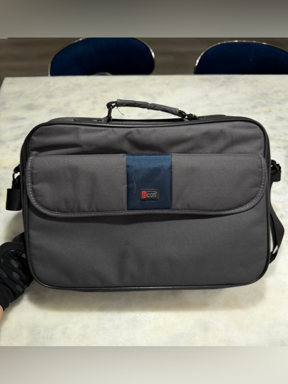 Icon Laptop/Brief Case Bag Gray Canvas like Material 16" X 12" With Strap